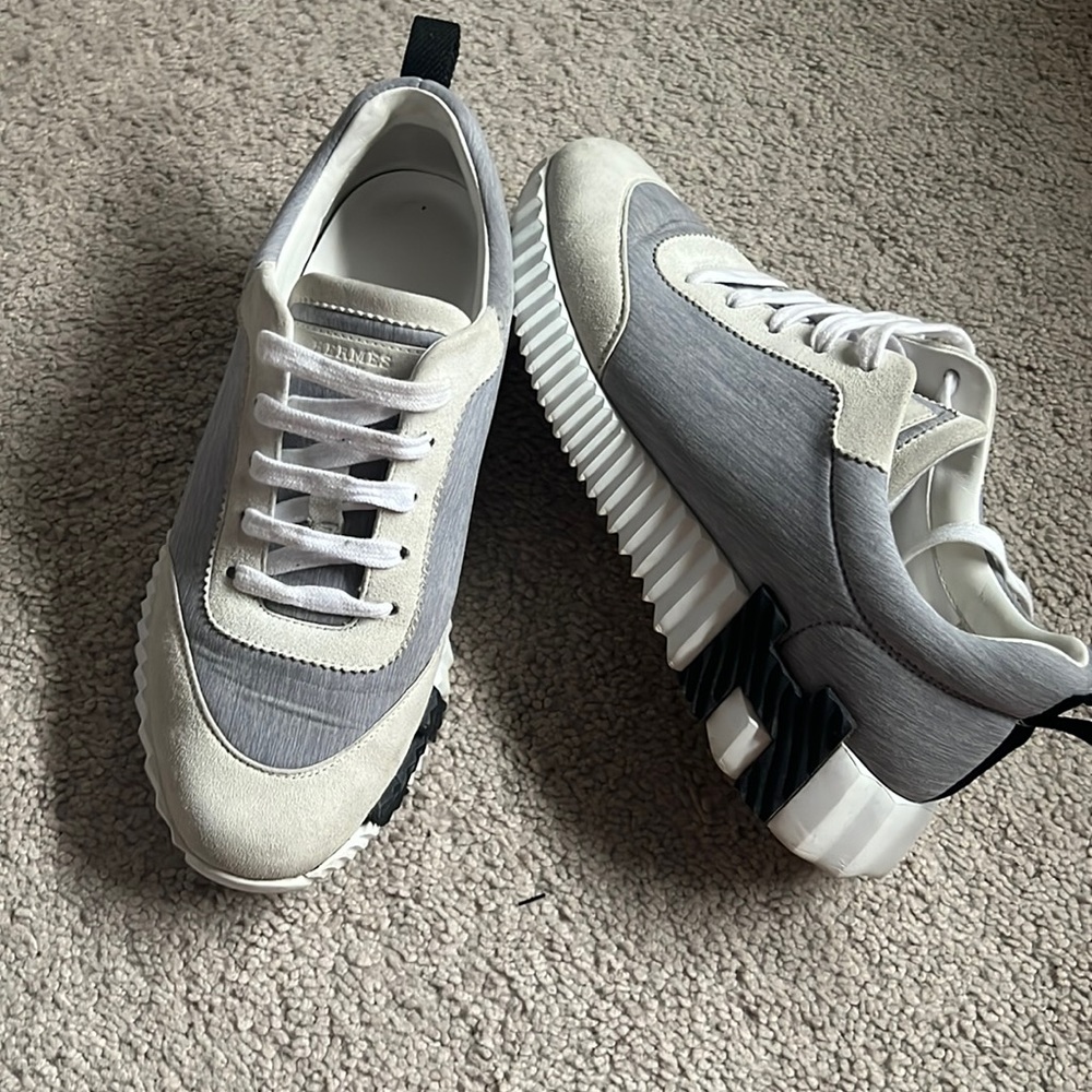 HERMES Bouncing sneakers gray 38